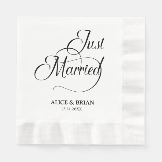 Serviette En Papier Réception Mariée Cocktail Cocktail Serviettes (Devant)