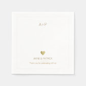 Serviette En Papier réception minimaliste mariage (Devant)