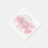 Serviette En Papier RÉCEPTION TENDANCE design aquarelle rose vif (Coin)