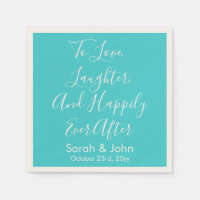 Réception Turquoise Personnalisée De Mariage De Sc