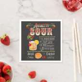 Serviette En Papier Recette Amaretto Sour (En situation)