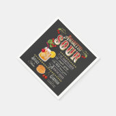 Serviette En Papier Recette Amaretto Sour (Coin)
