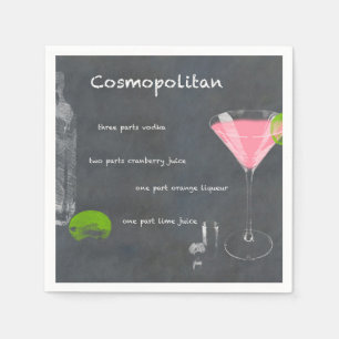 Serviette En Papier Recette Cocktail Cosmopolite