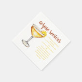 Serviette En Papier Recette de boisson cocktail Corpse Reviver (Coin)