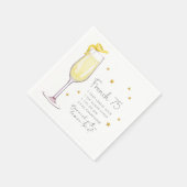 Serviette En Papier Recette de cocktail French 75 (Coin)