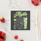 Serviette En Papier Recette de cocktail Mojito (En situation)