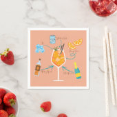Serviette En Papier Recette de l'Aperol (En situation)