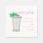 Serviette En Papier Recette Derby Mint Julep Bar Recette (Devant)