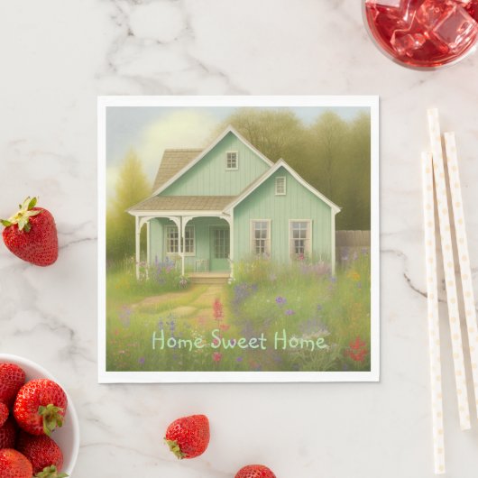 Serviette En Papier Réchauffement domestique de la maison verte (En situation)