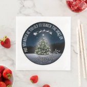 Serviette En Papier Recherche dans le ciel le soir de Noël (En situation)