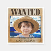 Serviette En Papier RECHERCHÉ ! Fête d'anniversaire de Pirates (Devant)