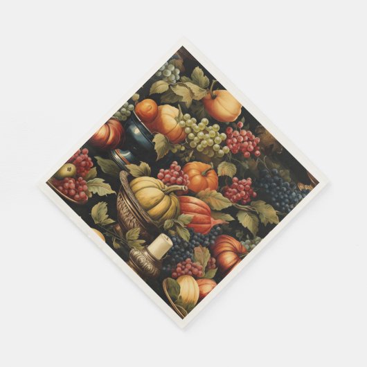 Serviette En Papier Récolte d'automne (Coin)