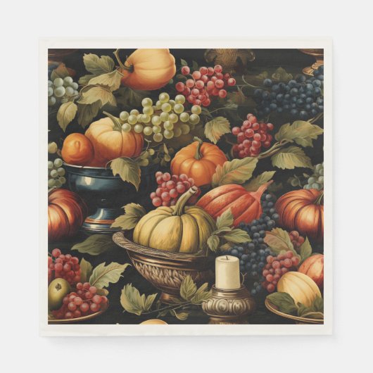 Serviette En Papier Récolte d'automne (Devant)