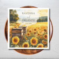 Récolte de Tournesols Ruchers Mariage Champêtre Au