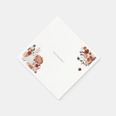 Serviette En Papier Récolte Hantée Florale & Fantôme Halloween (Coin)