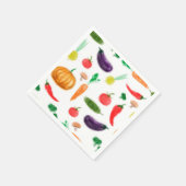 Serviette En Papier Récolte légumes tomate poivre carottes champignon (Coin)