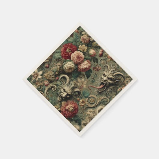 Serviette En Papier 🩸 Récolte Renégade - Gothique victorien (Coin)