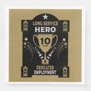 Serviette En Papier Reconnaissance du service de longue durée Dix ans