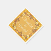 Serviette En Papier Reconnaissant et Gratitude (Coin)