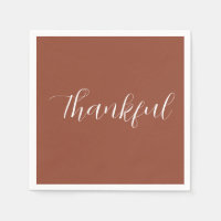 Reconnaissant Simple Moderne Thanksgiving Terracot