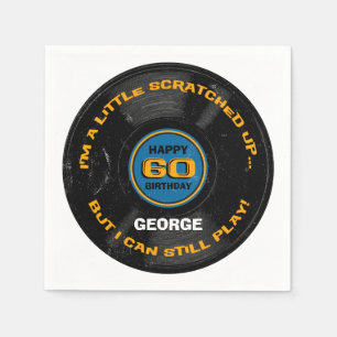 Serviette En Papier Record de cratched 60e anniversaire