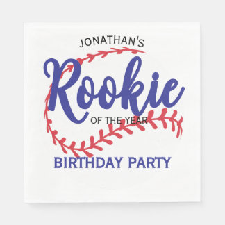 Serviette En Papier Recrue de l'année 1er anniversaire Baseball