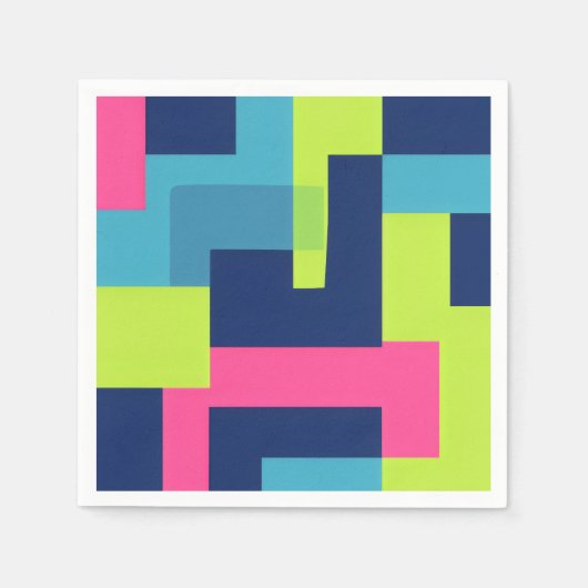 Serviette En Papier Rectangles minimaux gras (Devant)