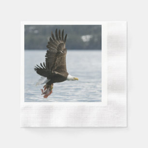 Serviette En Papier Récupération du poisson d'aigle à tête blanche