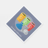 Serviette En Papier Recyclage des ordures (Coin)