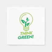 Serviette En Papier Recycler Penser Vert Durabilité naturelle Terre (Devant)