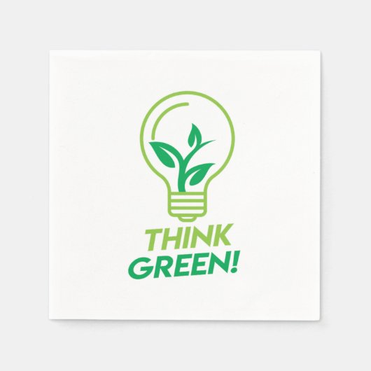 Serviette En Papier Recycler Penser Vert Durabilité naturelle Terre (Devant)