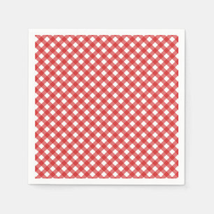 Serviette En Papier Red À damiers Summer BBQ Party