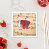 Serviette En Papier Red Accordion, design populaire, (En situation)