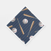 Serviette En Papier Red and Blue Baseball Birthday  (Coin)