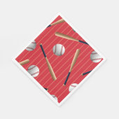 Serviette En Papier Red and Blue Baseball Birthday  (Coin)