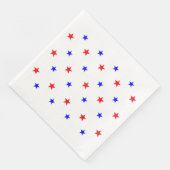 Serviette En Papier Red and Blue Stars - Starry Sky Motif (Coin)