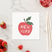 Serviette En Papier Red apple New York (En situation)