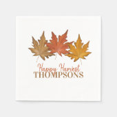 Serviette En Papier Red Automne Automne Feuilles Russe Harvest Custom (Devant)