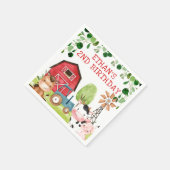 Serviette En Papier Red Barn Blue Tractor Ferme Ferme Ferme Ferme Anni (Coin)