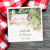 Serviette En Papier Red Barn et Silo Country Farm Mariage Napkins