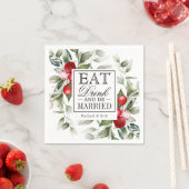 Serviette En Papier Red Berries Holiday Manger Boire et être marié (En situation)