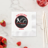 Serviette En Papier Red Black Baseball Girl Boy Birthday Party (En situation)