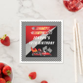 Serviette En Papier Red | Black Go Kart Racing Anniversaire (En situation)