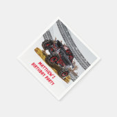 Serviette En Papier Red Black Monster Camion Anniversaire Fête Invitat (Coin)