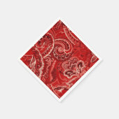 Serviette En Papier Red Boho Chic Retro Hippy Paisley Bandanna (Coin)