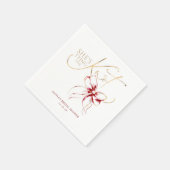 Serviette En Papier Red Bow She's Tying the Knot Bridal Shower (Coin)
