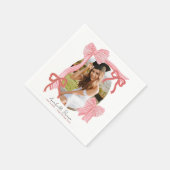 Serviette En Papier Red Bows Photo Graduation (Coin)