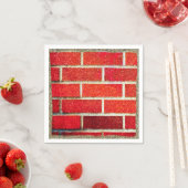 Serviette En Papier Red Brick & Parties scintillant Fête de Noël (En situation)