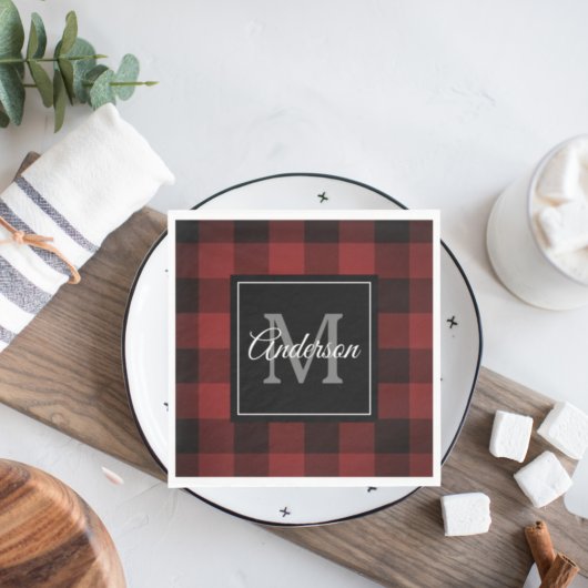 Serviette En Papier Red Buffalo | Personnel initial | Venin Napkin