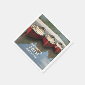 Serviette En Papier Red Canoes 70th Birthday Party Nom Papier (Coin)